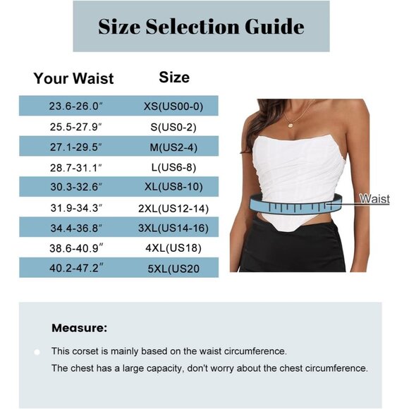 Women's Mesh Boned Corset Crop Top Strapless Backless Zipper Bodyshaper - Picture 5 of 7